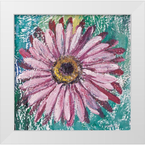 Aster White Modern Wood Framed Art Print by Schottler, Katharina