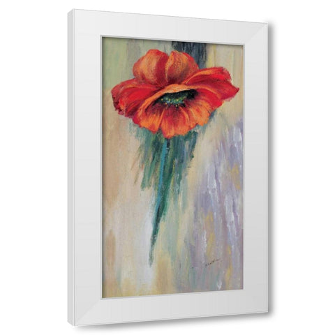 Red poppy I White Modern Wood Framed Art Print by Schottler, Katharina