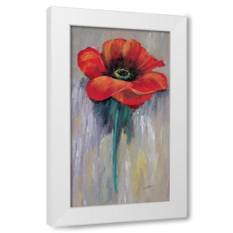 Red poppy II White Modern Wood Framed Art Print by Schottler, Katharina