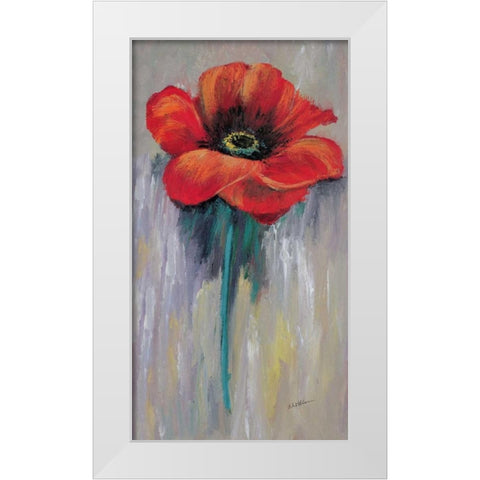 Red poppy II White Modern Wood Framed Art Print by Schottler, Katharina