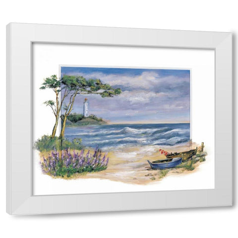 Turbulent Afternoon White Modern Wood Framed Art Print by Schottler, Katharina