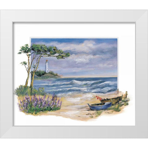 Turbulent Afternoon White Modern Wood Framed Art Print by Schottler, Katharina
