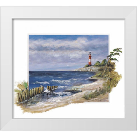 Stormy morning White Modern Wood Framed Art Print by Schottler, Katharina