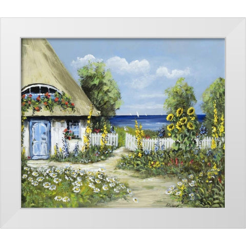 Welcome at our place White Modern Wood Framed Art Print by Schottler, Katharina