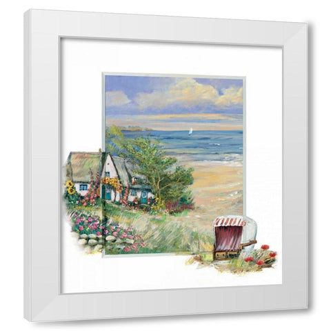 Near the sea White Modern Wood Framed Art Print by Schottler, Katharina