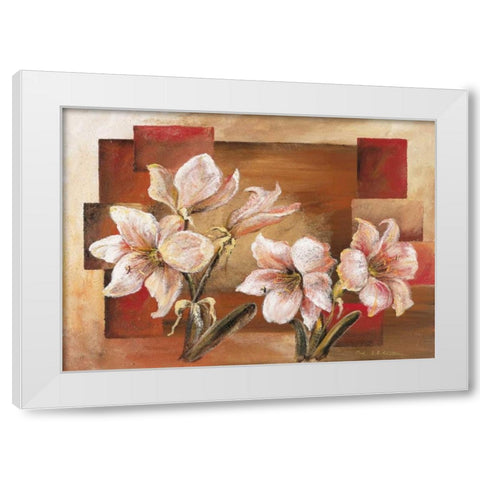 Mallorcas Garden White Modern Wood Framed Art Print by Schottler, Katharina