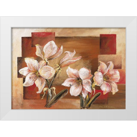 Mallorcas Garden White Modern Wood Framed Art Print by Schottler, Katharina