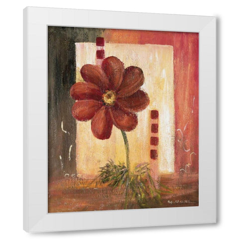 Flores Power ll White Modern Wood Framed Art Print by Schottler, Katharina