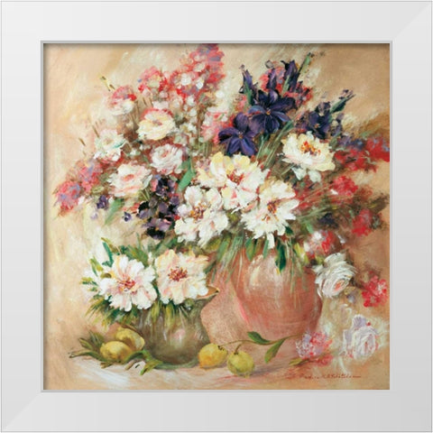 Bouqette classico II White Modern Wood Framed Art Print by Schottler, Katharina