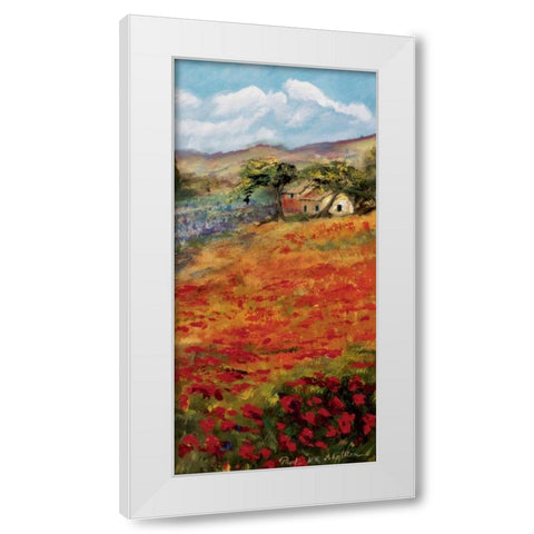 Italy red field White Modern Wood Framed Art Print by Schottler, Katharina