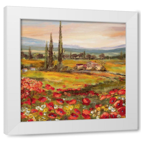 Trytic II White Modern Wood Framed Art Print by Schottler, Katharina