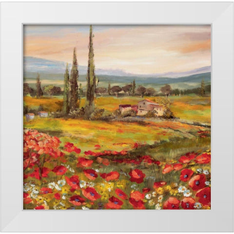 Trytic II White Modern Wood Framed Art Print by Schottler, Katharina