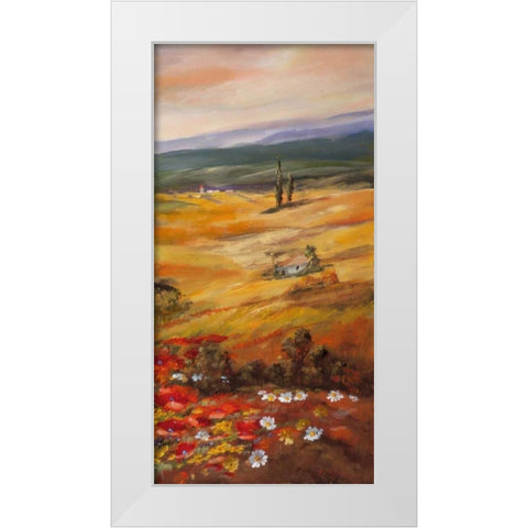 Trytic II White Modern Wood Framed Art Print by Schottler, Katharina