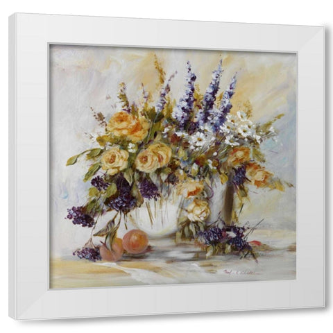 Classico Flowers White Modern Wood Framed Art Print by Schottler, Katharina