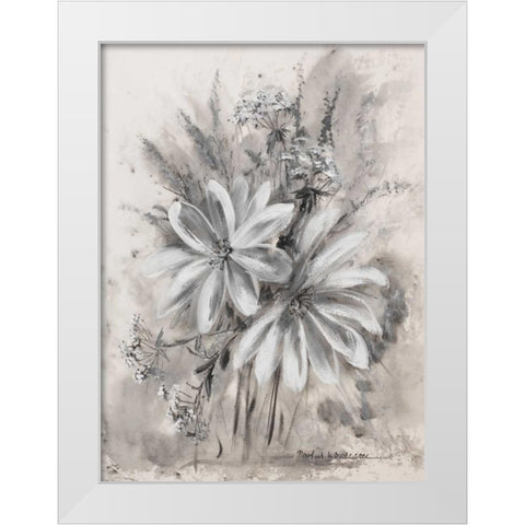 Greytone I White Modern Wood Framed Art Print by Schottler, Katharina