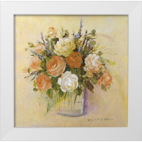 Tradition bouqet I White Modern Wood Framed Art Print by Schottler, Katharina