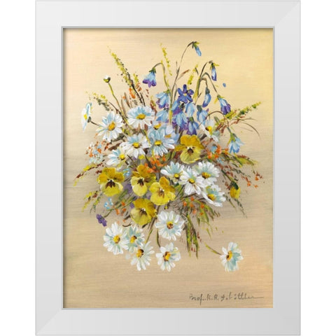 Roadside bouquet I White Modern Wood Framed Art Print by Schottler, Katharina