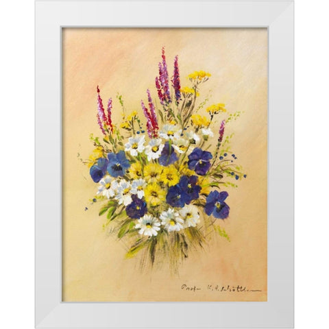 Roadside bouquet II White Modern Wood Framed Art Print by Schottler, Katharina