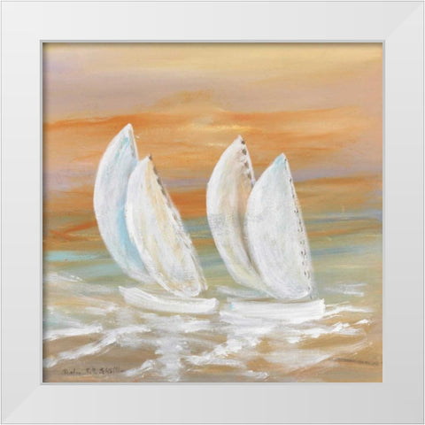 Sailing II White Modern Wood Framed Art Print by Schottler, Katharina