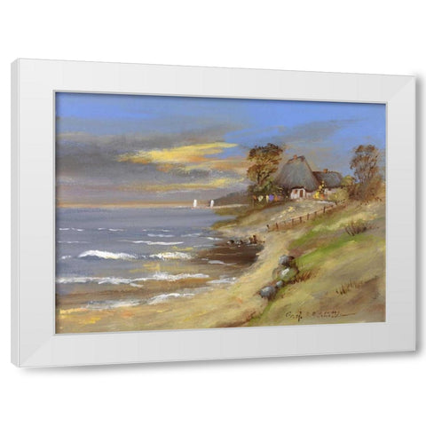 View II White Modern Wood Framed Art Print by Schottler, Katharina