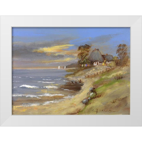 View II White Modern Wood Framed Art Print by Schottler, Katharina
