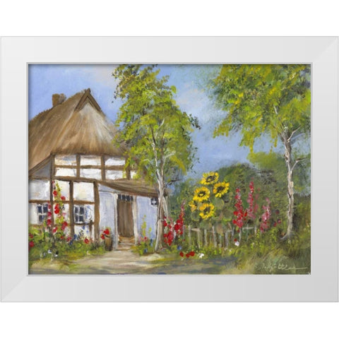 Old farmershouse I White Modern Wood Framed Art Print by Schottler, Katharina