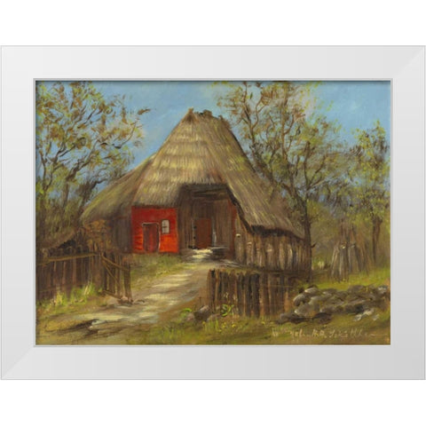 Old farmershouse II White Modern Wood Framed Art Print by Schottler, Katharina