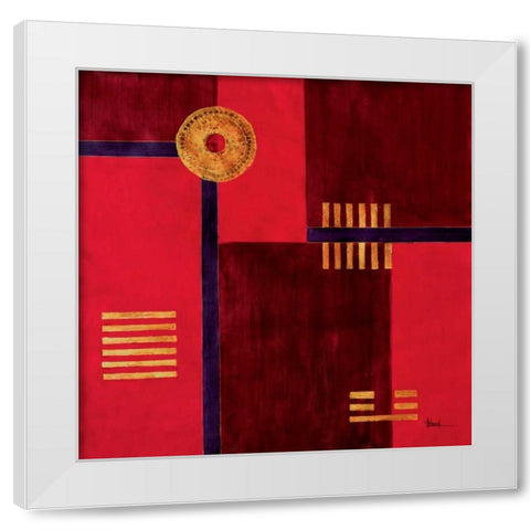 Sun White Modern Wood Framed Art Print by Manek, Sabira