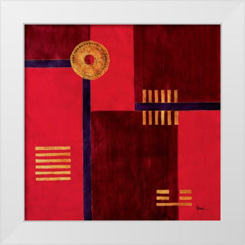 Sun White Modern Wood Framed Art Print by Manek, Sabira