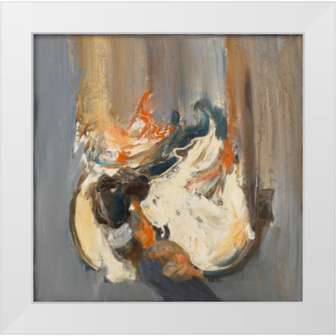 Movemenet I White Modern Wood Framed Art Print by van Engelshoven, Marie T