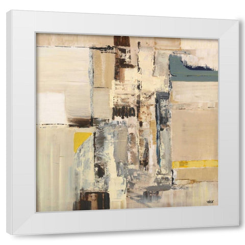 Splash square White Modern Wood Framed Art Print by van Engelshoven, Marie T