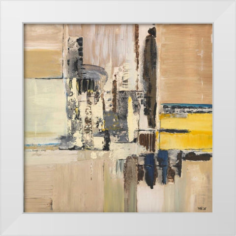 Splash square White Modern Wood Framed Art Print by van Engelshoven, Marie T