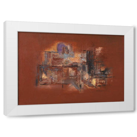 Brown up White Modern Wood Framed Art Print by van Engelshoven, Marie T