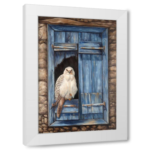 Look at me  White Modern Wood Framed Art Print by Schutte, Michel