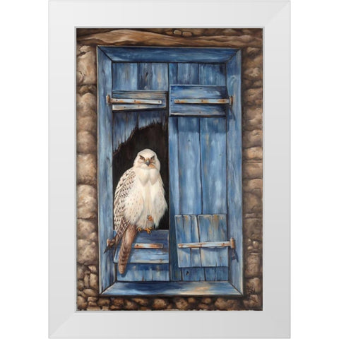Look at me  White Modern Wood Framed Art Print by Schutte, Michel