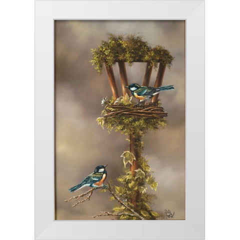 Our House White Modern Wood Framed Art Print by Schutte, Michel