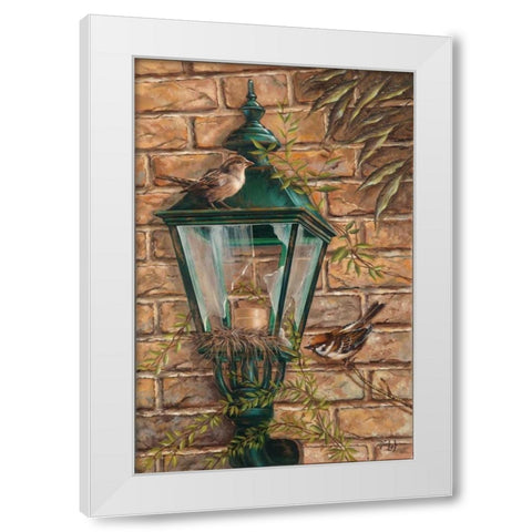 Finding House White Modern Wood Framed Art Print by Schutte, Michel