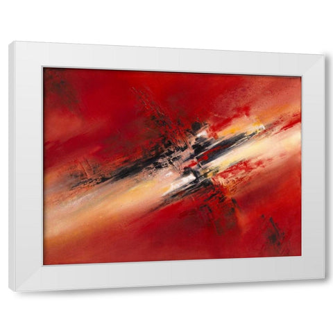 Abstraction II White Modern Wood Framed Art Print by Geurts, Nelly