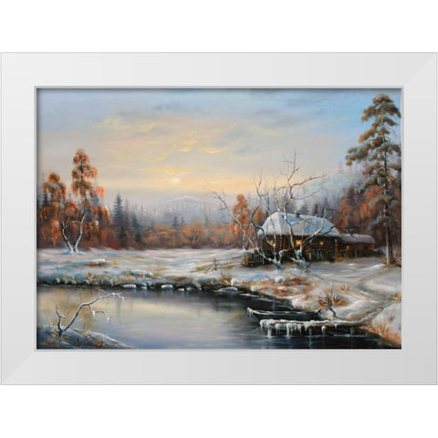 Zimuski White Modern Wood Framed Art Print by Vlagyislav, Najgyonov