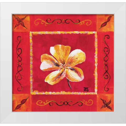 Retro Orange I White Modern Wood Framed Art Print by van Aanholt, Pascalle