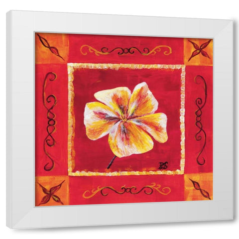 Retro Orange II White Modern Wood Framed Art Print by van Aanholt, Pascalle