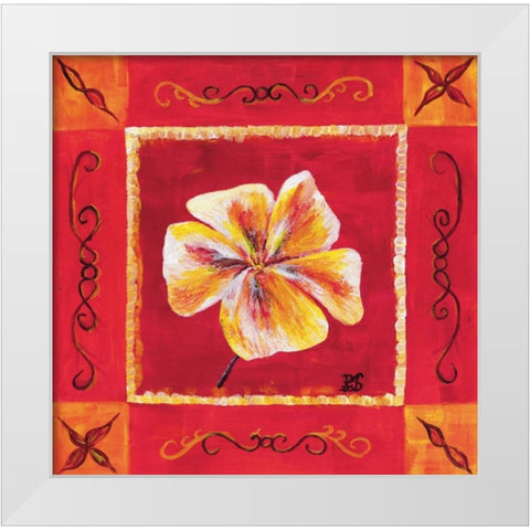 Retro Orange II White Modern Wood Framed Art Print by van Aanholt, Pascalle