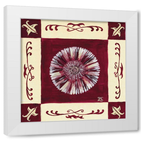 Retro Purple I White Modern Wood Framed Art Print by van Aanholt, Pascalle