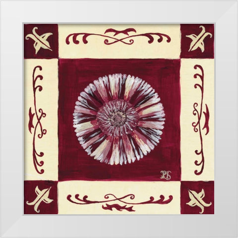 Retro Purple I White Modern Wood Framed Art Print by van Aanholt, Pascalle