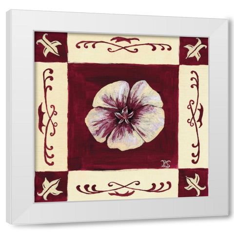 Retro Purple II White Modern Wood Framed Art Print by van Aanholt, Pascalle