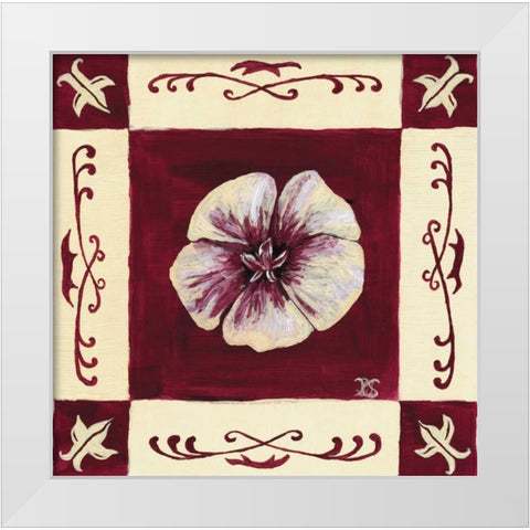 Retro Purple II White Modern Wood Framed Art Print by van Aanholt, Pascalle