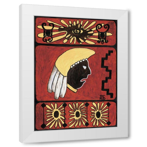 Etnica I White Modern Wood Framed Art Print by van Aanholt, Pascalle