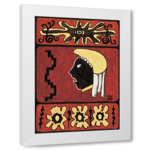 Etnica II White Modern Wood Framed Art Print by van Aanholt, Pascalle