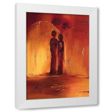 Siloutte I White Modern Wood Framed Art Print by Pelzer-Janssen, Ine