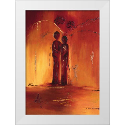 Siloutte I White Modern Wood Framed Art Print by Pelzer-Janssen, Ine